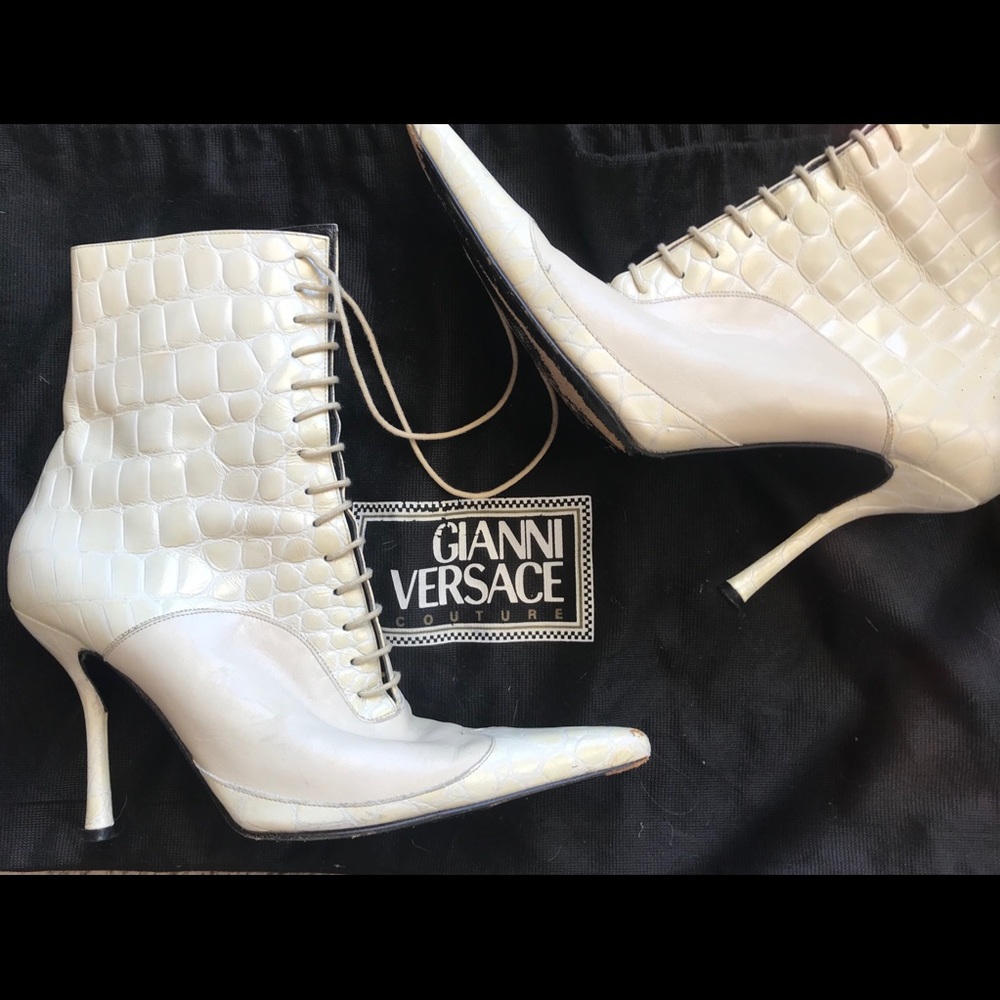 Versace Lace Booties